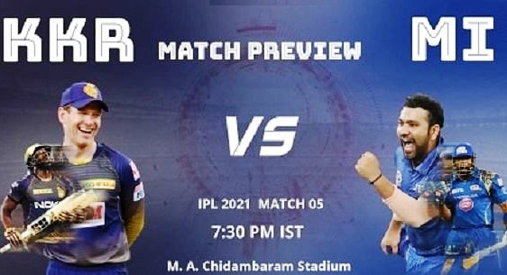 IPL 2021 5th Match: कोलकाता नाइट राइडर्स और मुंबई इंडियंस बीच मैच होगा रोमांचक ,  जानिए दोनों टीमों  में किसका पलड़ा भारी