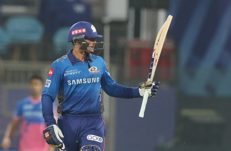 IPL- 2021 MI vs RR: मुंबई इंडियंस ने राजस्थान रॉयल्स को 7 विकेट से हराया , क्विंटन डी कॉक 70 रन बनाकर रहे  नाबाद