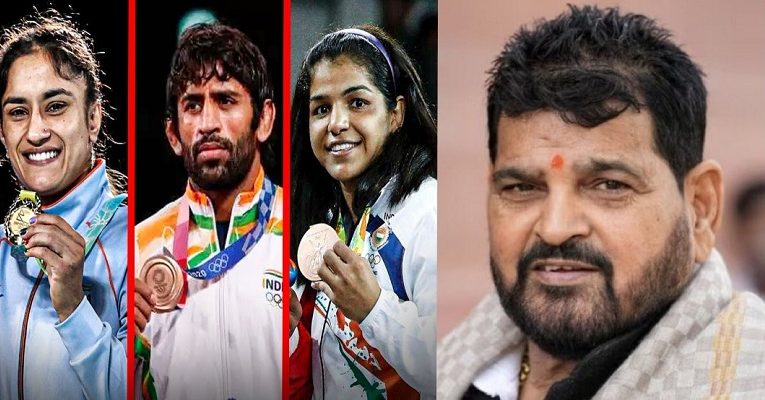 WFI के अध्यक्ष बृजभूषण शरण सिंह के खिलाफ पहलवानो का बड़ा ऐलान, शाम 6 बजे अपने मेडलों को गंगा में बहाएंगे